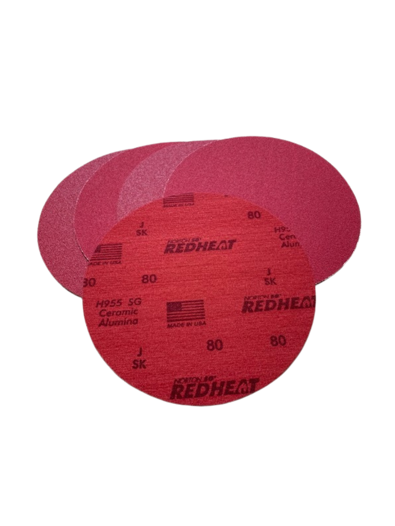 Norton 8" Red Heat Trio Discs
